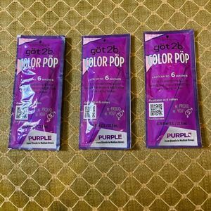 SET OF 3 got 2b Color Pop in Purple Hair Color Dye lasts up to 6 washes